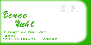 bence muhl business card